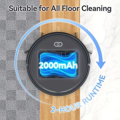 Aspirateur balai sans fil écran LED, 2 en 1, HEPA, moteur puissant, batterie longue durée, coloris gris (1/5)