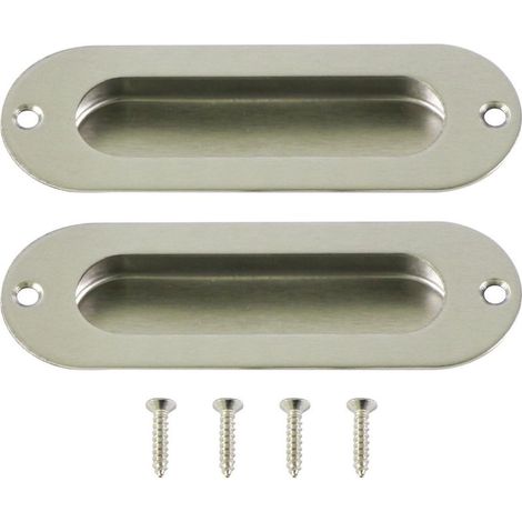 Lot de 2 pcs Poignées Encastrées pour Porte Coulissante INOX Sliding Door Handles (1/5)