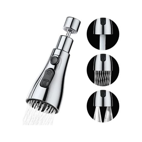 Adaptateur de robinet pivotant 360°, bec de cuisine rotatif multifonction (1/3)