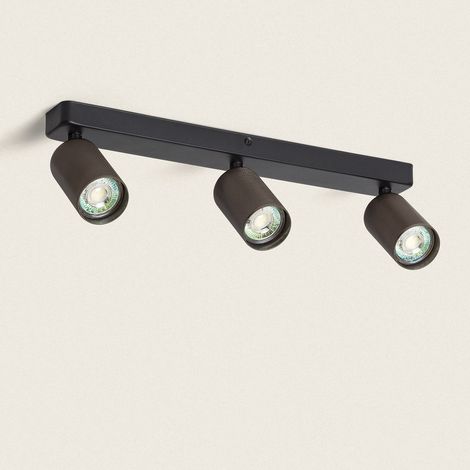 Applique da Soffitto Alluminio Breixo 3 Faretti Bronzo (1/5)