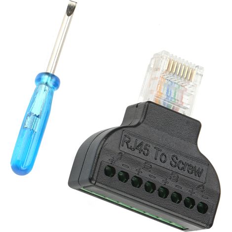 Prise mâle RJ45, adaptateur de terminal professionnel à 8 broches pour une utilisation à usage général (1/5)