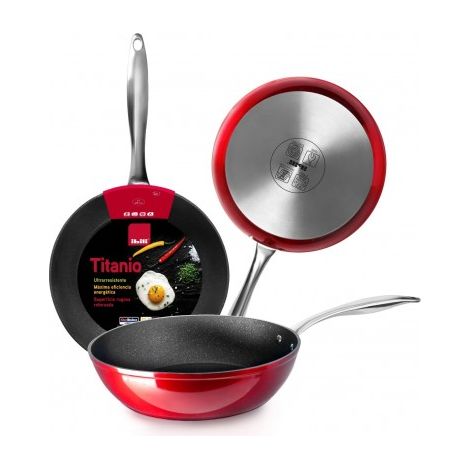 Sartén Honda con Mango Aluminio Forjado Red Rock 24 cm IBILI