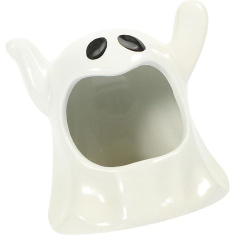 CCYKXAPorte-Bougie Chandelier Blanc Fantôme en Céramique Créatif et Amusant, Usage Polyvalent pour Décoration Halloween pour Maison et Occasions Diverses