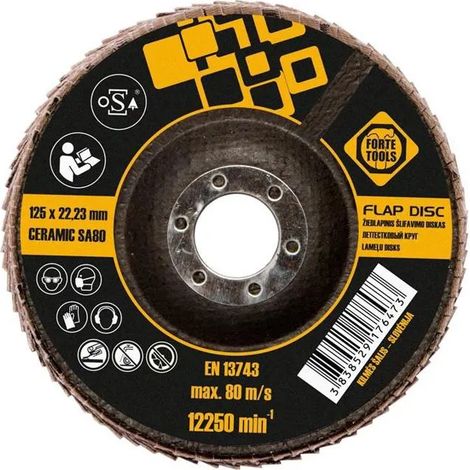 Lame de ponçage forte flap sanding blade 125x22.23 mm