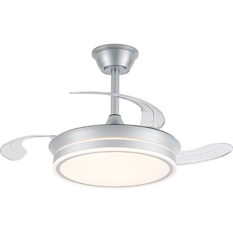Evo Mini Silber 46W 5520Lm CCT Dim Smart Einziehbarer LED-Ventilator