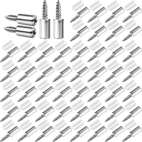 ZHIJIA PREMIUM Lot de 60 chevilles support étagère avec manchon antidérapant pour meuble et placard (1/4)