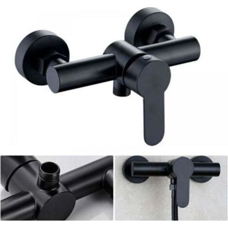 Robinet De Douche En Acier Inoxydable 304, XU, Mitigeur Eau Chaude/Froide, Noir, 1 Pièce - (1/4)