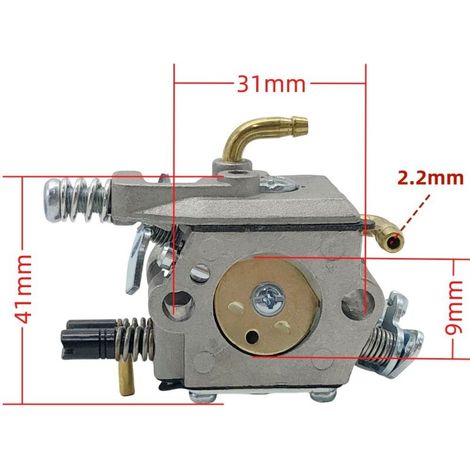 Carburateur pour tronçonneuse 5200 4500 5800 (52 cm³, 45 cm³, 58 cm³) WT-856, tuyau en mousse à double tube en cuivre. Modèle : 4500 5200 5800. Liaison pour tuyau en mousse et tube en cuivre MP16.