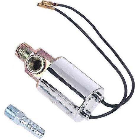 Électrovanne 12 V pour klaxon, robuste, 1/4" universelle, pour systèmes de klaxons de trains, camions et manèges. (1/5)