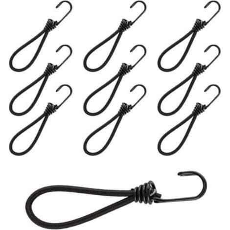(10 Pièces) Crochet de tension 15cm, Crochet de tension multifonctionnel, Crochet de tension élastique pour tente de camping, pour bâche de camping, bâche de remorque, bâche de piscine-