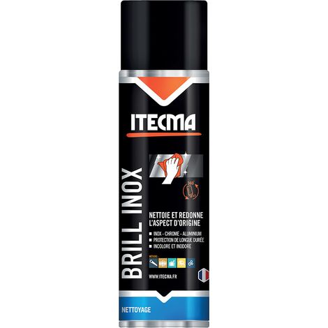 Nettoyant polish alimentaires Inox Brill Inox aérosol de 650 ml brut- 400 ml net - ITW SPRAYTEC ITECMA