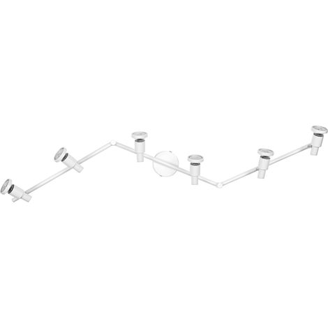 LEDVANCE LED SPOT GU10: 6 x 3,4W, 1 380lm, blanc, température de couleur de 2 700K, lumière chaude, design intemporel, ampoule LED interchangeable, idéale pour les intérieurs, CRI 90, têtes réglables.
