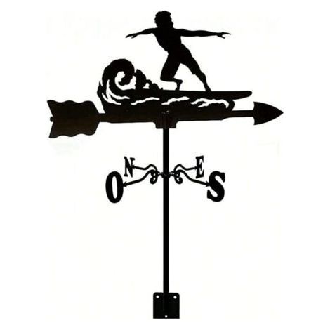 Girouette de surf pour jardin extérieur, support métallique en fer forgé (1/4)