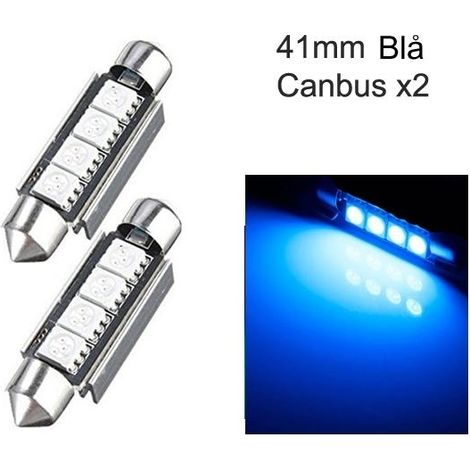 Ampoule LED C5W SV8.5 Canbus, 41-42 mm, bleue, lot de 2 (41 mm, bleue, lot de 8) (1/5)