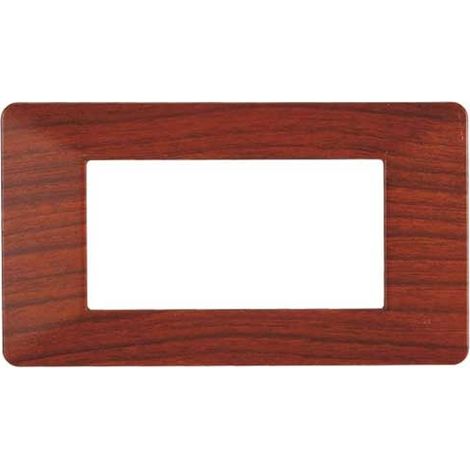Plaque compatibles Vimar Plana 4 modules plastique couleur radica Ettroit EV83403