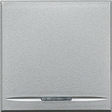 Manette Axolute MyHOME BUS neutre type poussoir 2 modules alu BTICINO HC4915/2 (1/2)