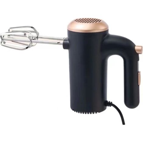 Batteur Électrique, Batteur à Main Électrique Ultra Puissant de 300W. 5 Vitesses, Bouton D'éjection, 2 Batteurs et 2 Crochets Pétrisseurs.-Crezuo