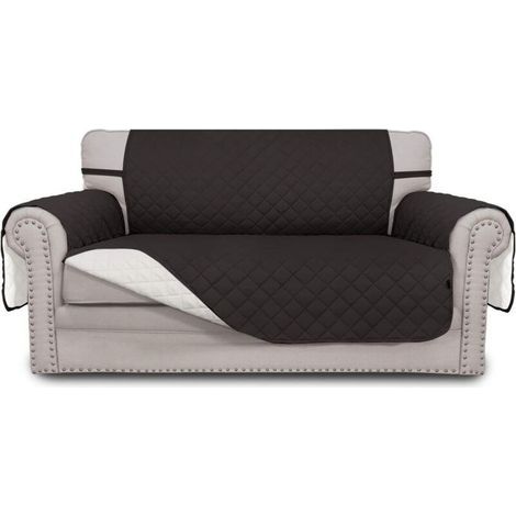 Housse de canapé imperméable en microfibre épaisse – Protection pour animaux et enfants – Sangles élastiques pour maintien – Lavable en machine (1/5)