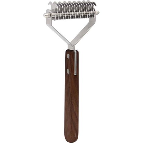 Cepillo para el cuidado del pelo de perros: peine desenredante 2 en 1 de acero inoxidable para gatos y perros.