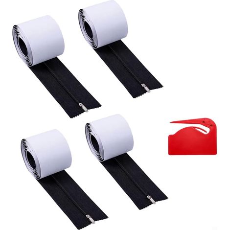 Fermeture éclair de barrière robuste pour bâche en plastique, fermeture éclair réutilisable en nylon avec intégré pour la construction de serres, les bâches et les projets d'installation de (1/5)