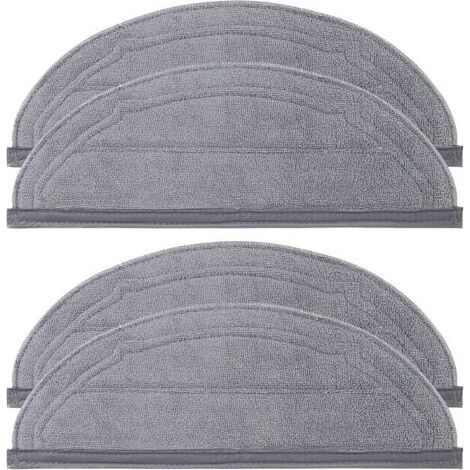 Lot de 4 serpillères pour Robot aspirateur Roborock Q10 S5/Q10 S5+, en Microfibre Douce, Lavable et réutilisable (1/5)