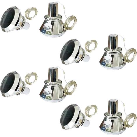 Solar-Flaschenleuchte – Integriertes, wasserdichtes Solarpanel – Mikro-LED – Für Garten, Terrasse und Außenbereich – 8er-Pack (1/5)