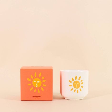 Bougie parfumée céramique 170g, boite cadeau soleil (1/5)