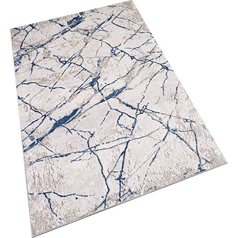 Alfombra de poliester estampada 60 x 100cm modelo Marmol multicolor
