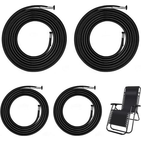 Confezione da 4 cordini elastici universali di ricambio, cordini di ricambio per poltrone reclinabili, cordini di tensione, cinghie elastiche per sedie, 2 lunghi e 2 corti, per sedie pieghevoli (1/5)