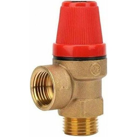 Soupapes de dcharge filetage mle 1/2\" - Soupape de scurit en laiton pour eau/huile/gaz (3 bar) (1/5)