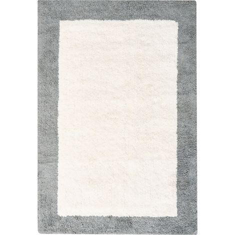 Badematte KABRI Grau / Beige 60 x 90 cm Baumwolle