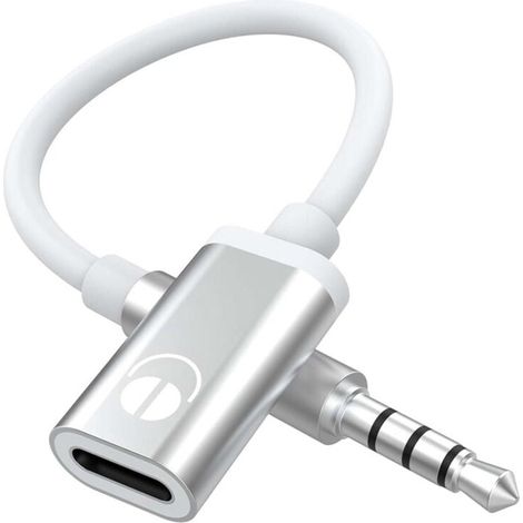 Câble audio jack analogique 3,5 mm mâle vers USB-C femelle pour lecteur MP3, ordinateur portable et tablette. (1/5)