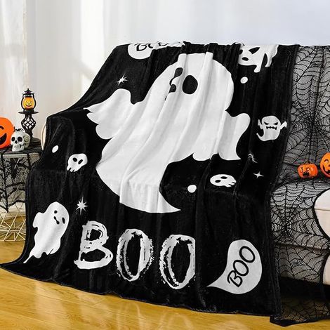 Couverture d'Halloween 75 cm x 100 cm, idéale pour les lits de fête - 32