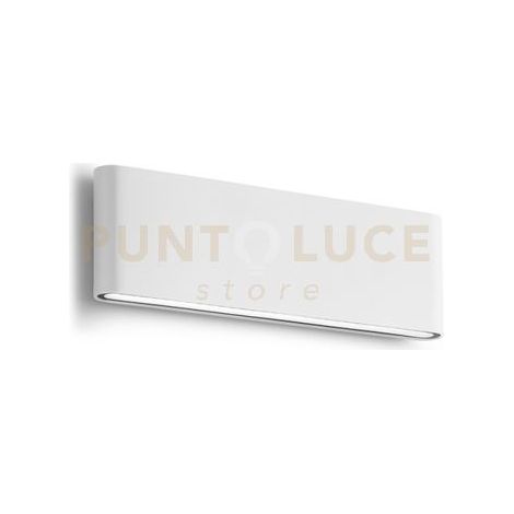 GES883C Applique biemissione da esterni in alluminio pressofuso bianco opaco, LED 2x12W 3000K 1310lm, IP54, Non dimmerabile - Gealuce