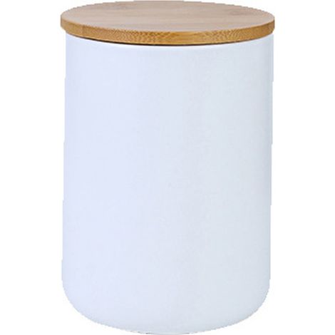 3 pièces boîte de conservation en céramique, hermétique avec couvercle en bois, 260 ml / 800 ml / 1000 ml, pour café moulu, thé, sucre et sel (1/5)
