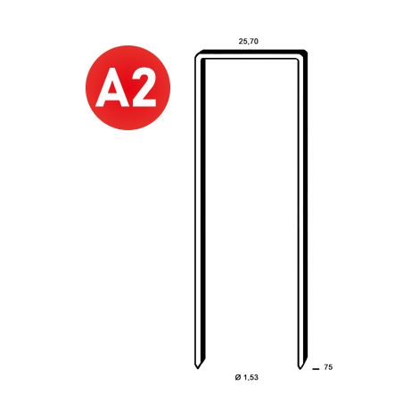 Agrafes WD-75 INOX A2