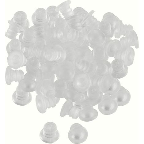 Pare-choc de Table en Verre Tige Patin de Protection Meuble Patio Anti-collision Anti-bruit Souple Intégré Transparent 5mm (1/4)