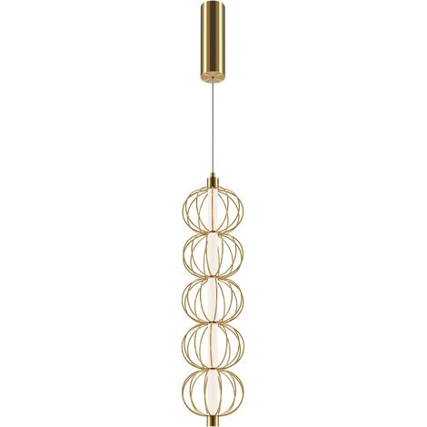 Maytoni Golden Cage Lampadario moderno a sospensione oro 3000K 1050lm (1/2)
