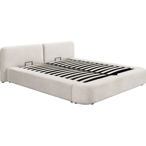 Letto contenitore 180 x 200 cm Tessuto Beige - JUDALO di Maison Céphy (1/5)