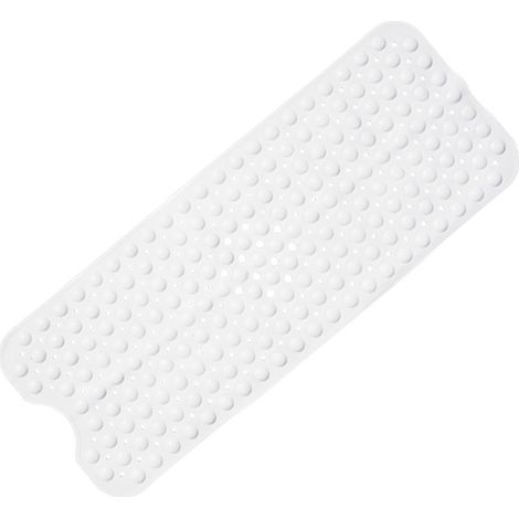 Non-Slip Bath Mat, 101 x 40cm Extra Long Non-Slip Shower Mat, Mold Resistant & Machine Washable, White