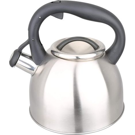 1 Bouilloire sifflante,Acier inoxydable,Capacité 3 litres,Fond 4 épaisseurs,Tous feux dont induction,Cuisine (1/2)