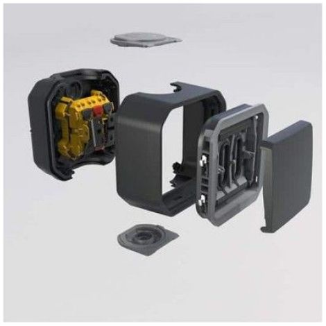 Interrupteur ou va-et-vient - Plexo - Anthracite - 10AX - IP55 - IK08 (1/5)