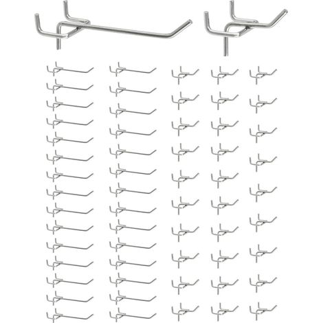 Lochwandhaken 60 Stück, Edelstahl, 5cm & 10cm, für Werkzeugwand & Displays (1/5)