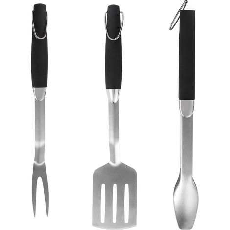 2-teiliges Grillzubehör-Set. Grillzange, Pfannenwender und Gabel. Grillbesteck-Set. Grillwerkzeuge (1/4)
