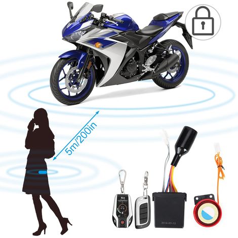 Avertisseur sonore bidirectionnel étanche pour moto (105-125 dB) avec démarrage moteur (1/5)