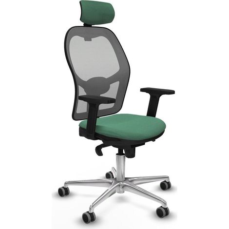 Piqueras y Crespo 2D086G2 Chaise de bureau vert émeraude (1/3)