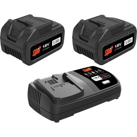 [JAMAIS UTILISE] Pack 2 batteries + 1 chargeur SPIT 18V Li-Ion 5Ah