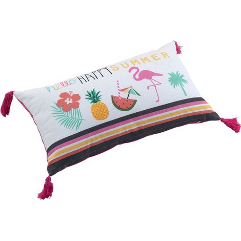 Coussin Déco Déhoussable "Ibiza" 30x50cm Rose (1/3)