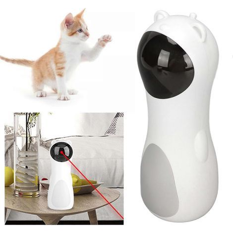 Jouet laser interactif pour chat avec fonction de minuterie automatique, double alimentation et angles réglables, idéal pour l'intérieur. Convient aux chats d'intérieur. (1/5)