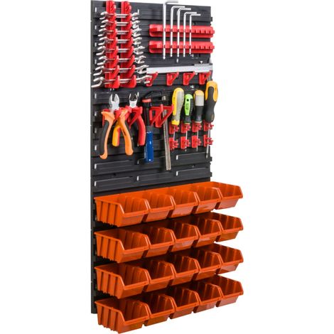 Tablero de herramientas para taller de 78x39 cm + 20 bandejas (1/5)